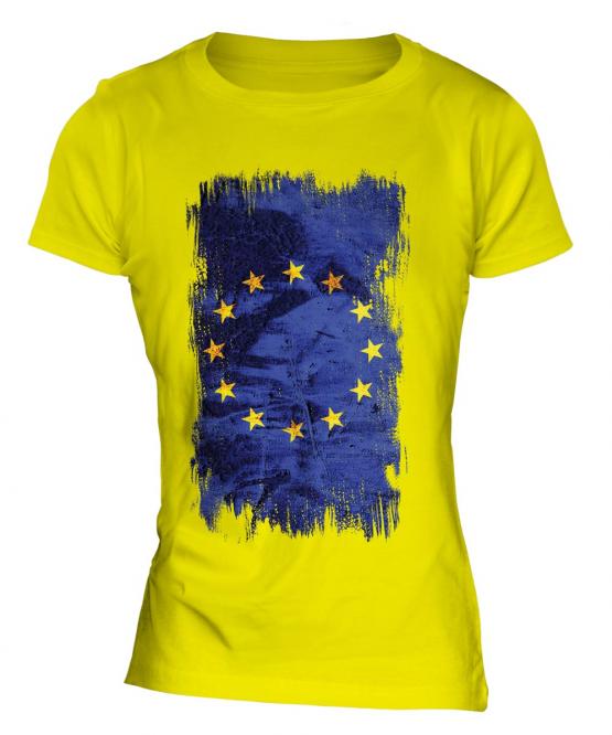 European Union Grunge Flag Ladies T-Shirt