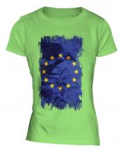 European Union Grunge Flag Ladies T-Shirt