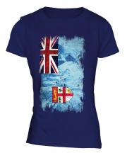 Fiji Grunge Flag Ladies T-Shirt
