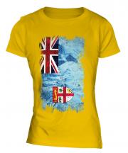Fiji Grunge Flag Ladies T-Shirt