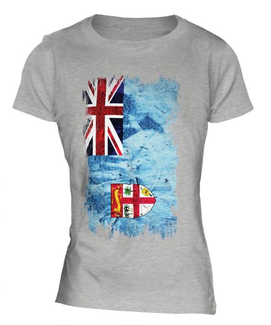 Fiji Grunge Flag Ladies T-Shirt