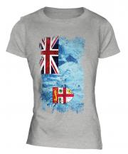 Fiji Grunge Flag Ladies T-Shirt