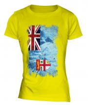 Fiji Grunge Flag Ladies T-Shirt