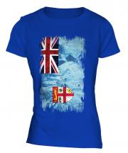 Fiji Grunge Flag Ladies T-Shirt