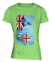 Fiji Grunge Flag Ladies T-Shirt