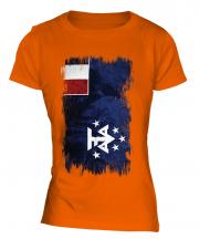 French Southern And Antarctic Lands Grunge Flag Ladies T-Shirt