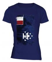 French Southern And Antarctic Lands Grunge Flag Ladies T-Shirt