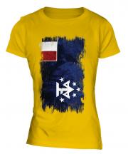 French Southern And Antarctic Lands Grunge Flag Ladies T-Shirt