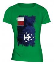 French Southern And Antarctic Lands Grunge Flag Ladies T-Shirt