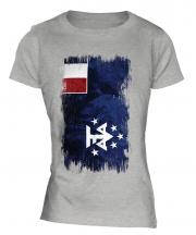 French Southern And Antarctic Lands Grunge Flag Ladies T-Shirt