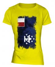 French Southern And Antarctic Lands Grunge Flag Ladies T-Shirt