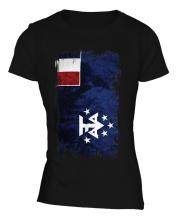 French Southern And Antarctic Lands Grunge Flag Ladies T-Shirt