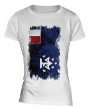 French Southern And Antarctic Lands Grunge Flag Ladies T-Shirt