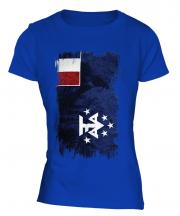 French Southern And Antarctic Lands Grunge Flag Ladies T-Shirt
