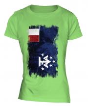 French Southern And Antarctic Lands Grunge Flag Ladies T-Shirt