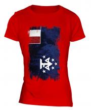 French Southern And Antarctic Lands Grunge Flag Ladies T-Shirt