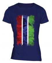 Gambia Grunge Flag Ladies T-Shirt