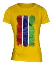Gambia Grunge Flag Ladies T-Shirt
