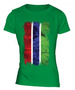 Gambia Grunge Flag Ladies T-Shirt