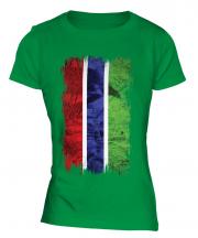 Gambia Grunge Flag Ladies T-Shirt