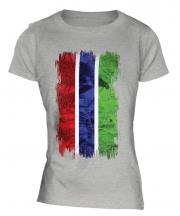 Gambia Grunge Flag Ladies T-Shirt