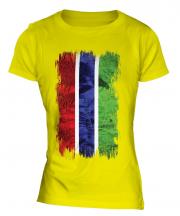 Gambia Grunge Flag Ladies T-Shirt