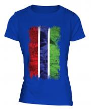 Gambia Grunge Flag Ladies T-Shirt