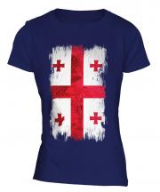 Georgia Grunge Flag Ladies T-Shirt
