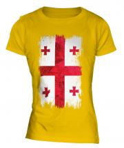 Georgia Grunge Flag Ladies T-Shirt