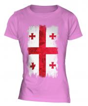 Georgia Grunge Flag Ladies T-Shirt