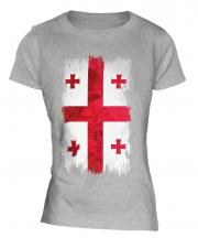 Georgia Grunge Flag Ladies T-Shirt