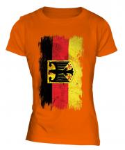 Germany State Grunge Flag Ladies T-Shirt