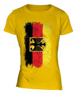 Germany State Grunge Flag Ladies T-Shirt
