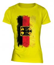 Germany State Grunge Flag Ladies T-Shirt