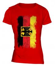 Germany State Grunge Flag Ladies T-Shirt