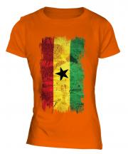 Ghana Grunge Flag Ladies T-Shirt