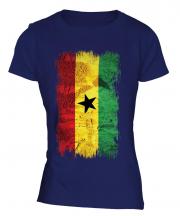 Ghana Grunge Flag Ladies T-Shirt