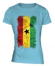 Ghana Grunge Flag Ladies T-Shirt