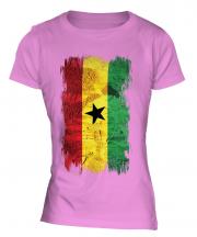 Ghana Grunge Flag Ladies T-Shirt