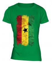 Ghana Grunge Flag Ladies T-Shirt
