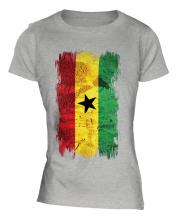 Ghana Grunge Flag Ladies T-Shirt