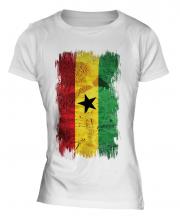 Ghana Grunge Flag Ladies T-Shirt