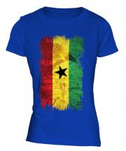 Ghana Grunge Flag Ladies T-Shirt
