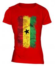 Ghana Grunge Flag Ladies T-Shirt