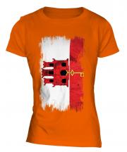 Gibraltar Grunge Flag Ladies T-Shirt