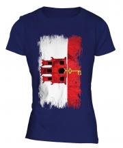 Gibraltar Grunge Flag Ladies T-Shirt