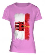 Gibraltar Grunge Flag Ladies T-Shirt