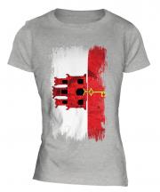 Gibraltar Grunge Flag Ladies T-Shirt