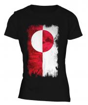 Greenland Grunge Flag Ladies T-Shirt