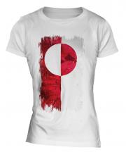 Greenland Grunge Flag Ladies T-Shirt